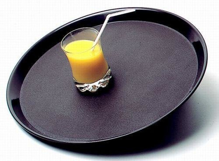 Taca okrągła barmańska 35,5cmczarna TREADLITE