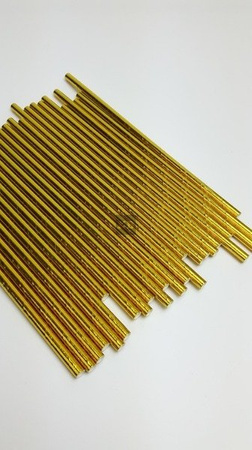 Rurki słomki papierowe złote 20cm 250szt