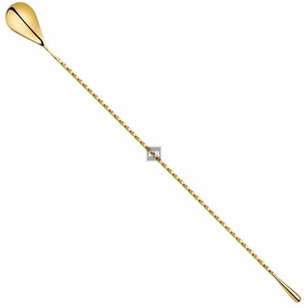 Łyżka barmańska, spiralna, złota, długość 40cm