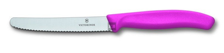Nóż ząbkowany Victorinox różowy 11cm- zaokrąglony
