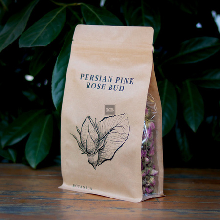 Suszony pączek kwiatu róży perskiej różowy 130g