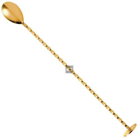 Łyżka barmańska spiralna 27cm dysk złota