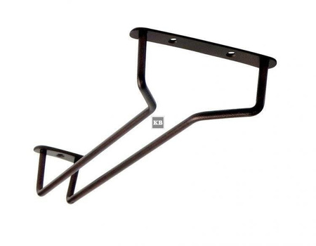 Wieszak na kieliszki 1-rzędowy czarny 40 cm