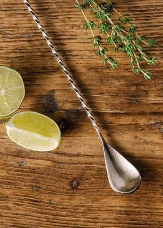 Łyżka barmańska spiralna Collinson 45 cm wzór antyczny mosiądz Antique Brass