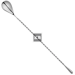 Łyżka barmańska spiralna 30cm srebrna