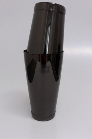 Shaker 2 częsciowy Tin Tin czarny, polerowany, stal nierdzewna