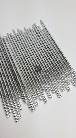 Rurki słomki papierowe srebrne 20cm 250szt